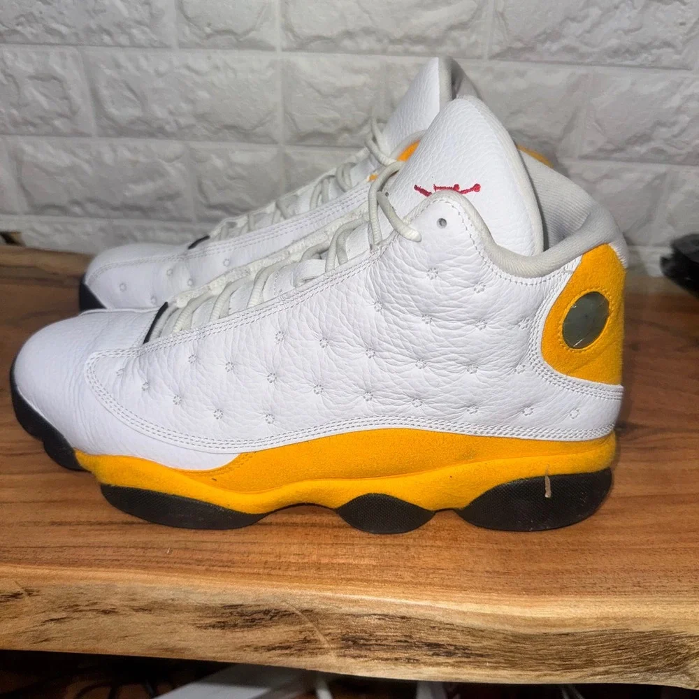 Air Jordan 13 Retro Del Sol White Yellow 414571-167 Mens‎ Size 11